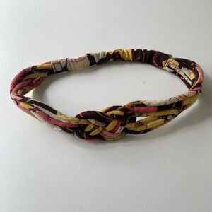 Vera Bradley Knotted Headband “Buttercup” Paisley Fabric Elastic Hair Band